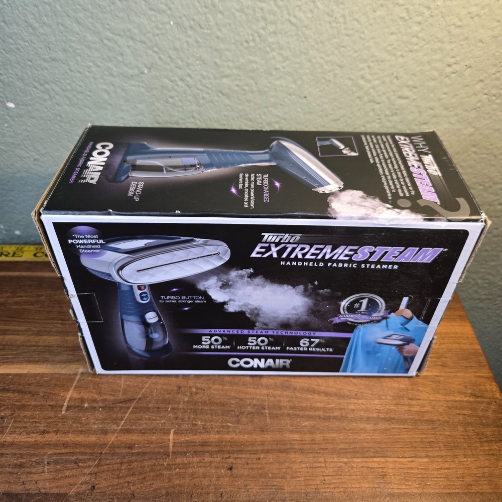 Conair Turbo ExtremeSteam Handheld Fabric Steamer - blue open box